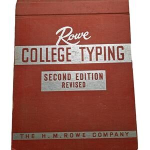Vintage 1969 Rowe College Typing Textbook Hardcover Book Prop